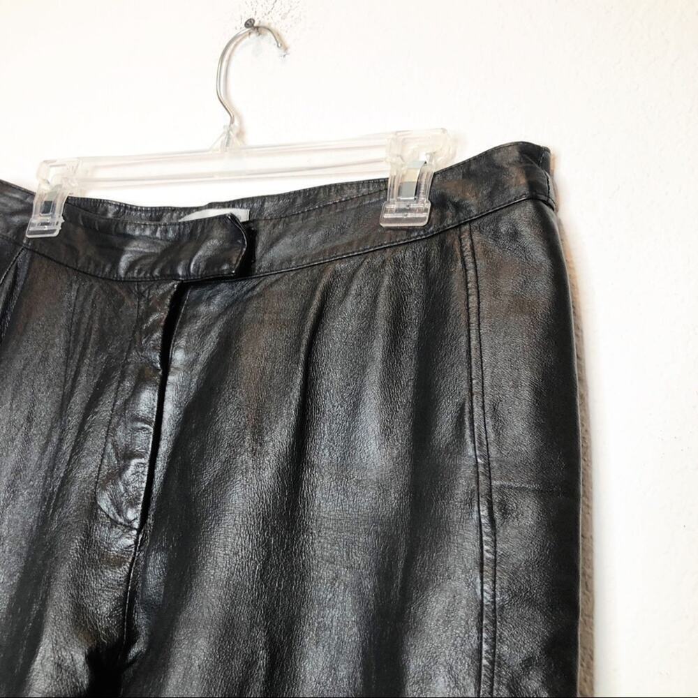 BAGATELLE Vintage 100% Leather Pants Straight Leg 90s Grunge - Picture 4 of 12